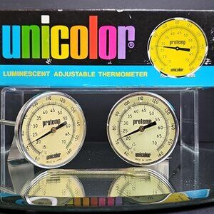 TWO Unicolor Protemp Thermometer Cat 348 Photo Lab Adjustable Luminescent